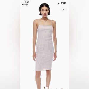 Wilfred Jazz Midi Dress - Lilac Purple and White